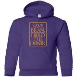 Sweatshirts Purple / YS Hold the Door Youth Hoodie