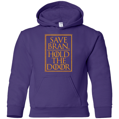 Sweatshirts Purple / YS Hold the Door Youth Hoodie