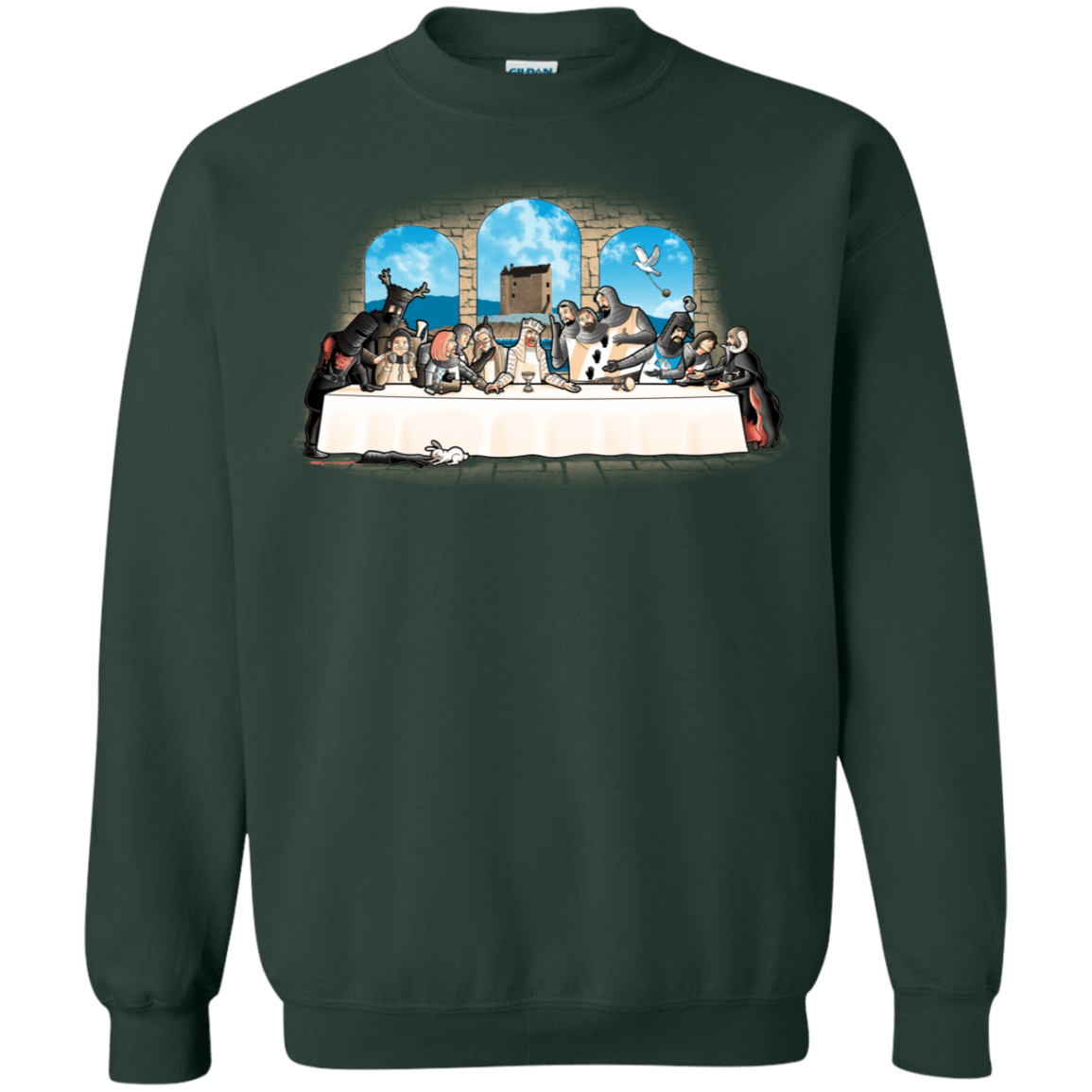 Sweatshirts Forest Green / S Holy Grail Dinner Crewneck Sweatshirt