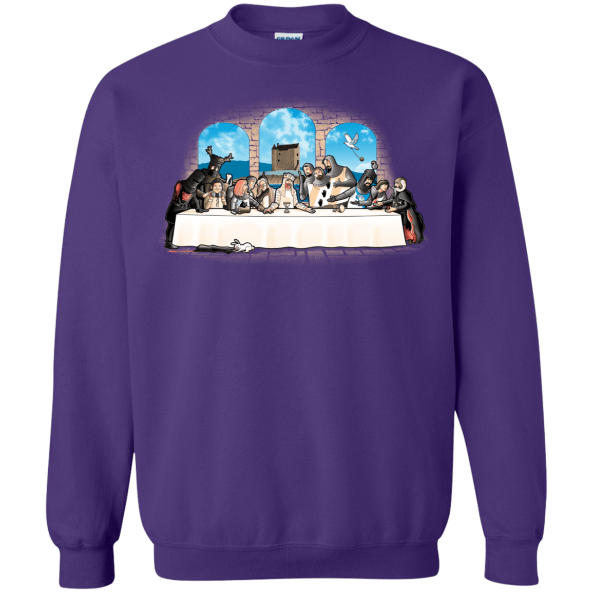 Sweatshirts Purple / S Holy Grail Dinner Crewneck Sweatshirt