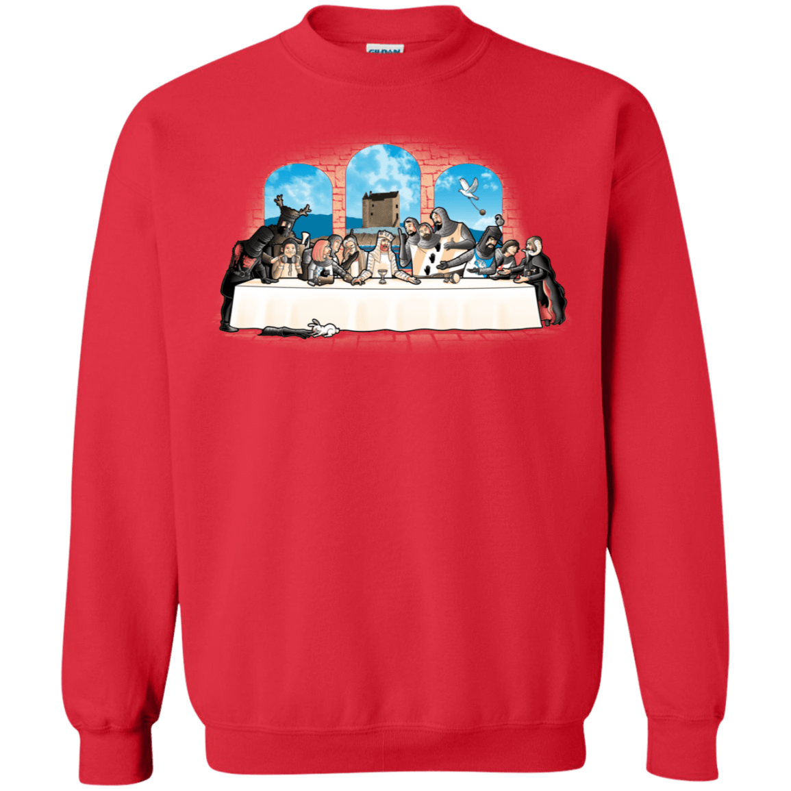 Sweatshirts Red / S Holy Grail Dinner Crewneck Sweatshirt