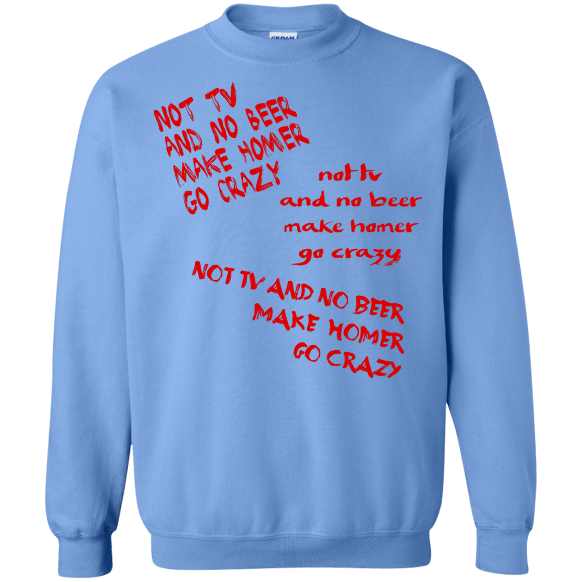 Sweatshirts Carolina Blue / S HOMER CRAZY Crewneck Sweatshirt