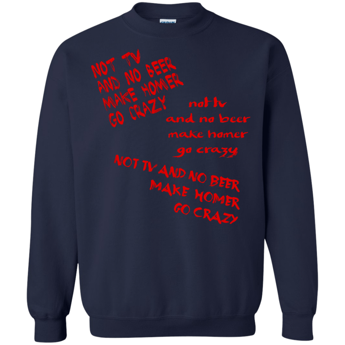 Sweatshirts Navy / S HOMER CRAZY Crewneck Sweatshirt