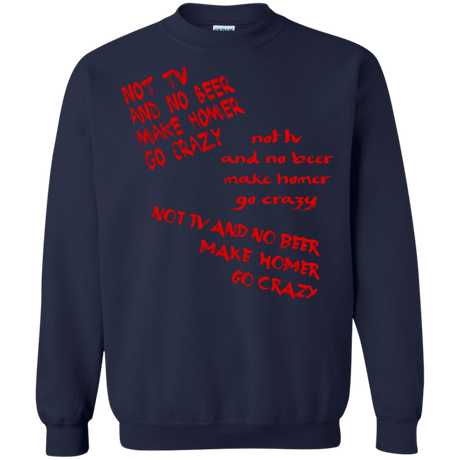 Sweatshirts Navy / S HOMER CRAZY Crewneck Sweatshirt