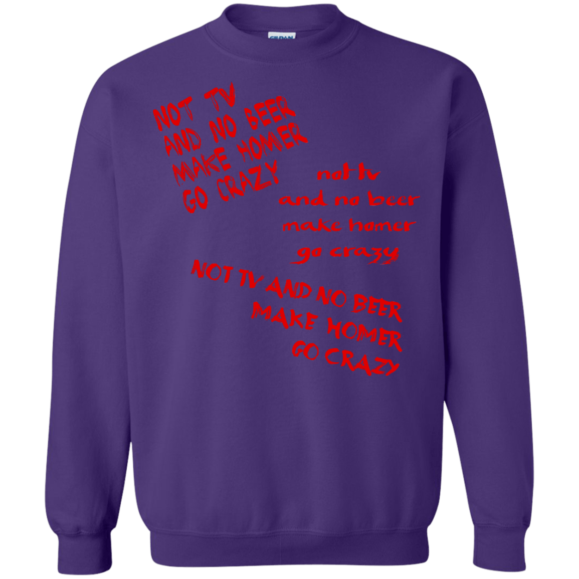 Sweatshirts Purple / S HOMER CRAZY Crewneck Sweatshirt