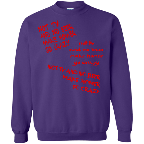 Sweatshirts Purple / S HOMER CRAZY Crewneck Sweatshirt