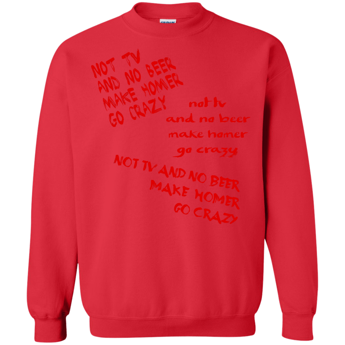 Sweatshirts Red / S HOMER CRAZY Crewneck Sweatshirt