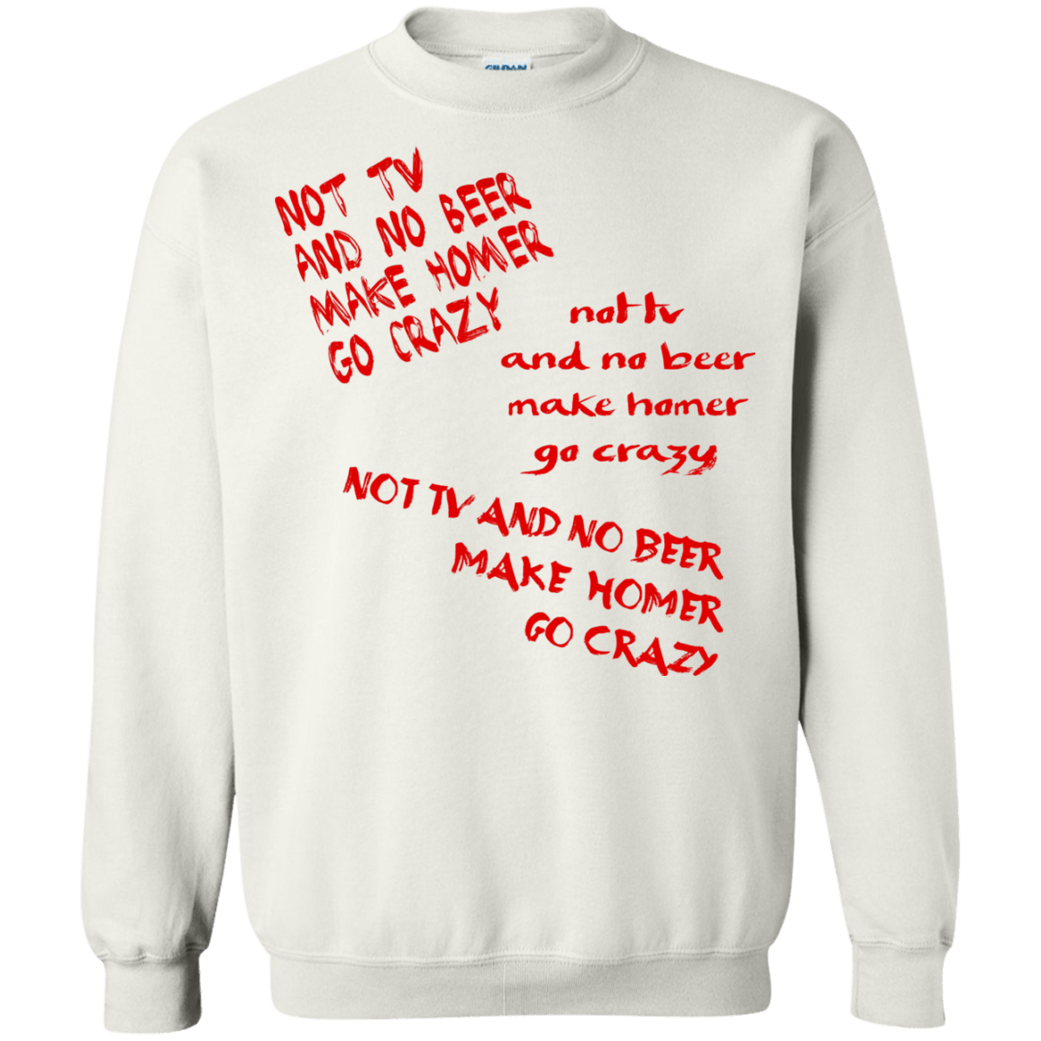 Sweatshirts White / S HOMER CRAZY Crewneck Sweatshirt