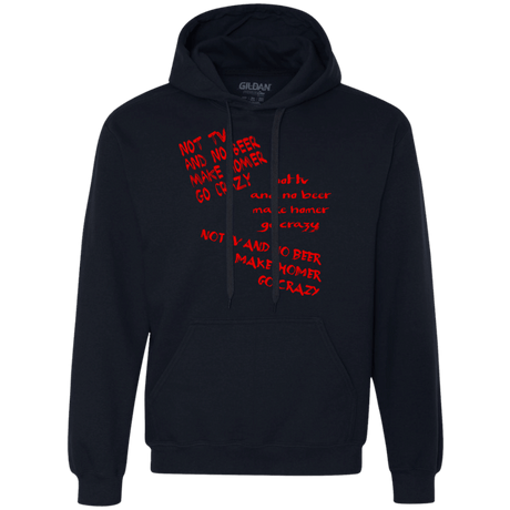 Sweatshirts Navy / S HOMER CRAZY Premium Fleece Hoodie