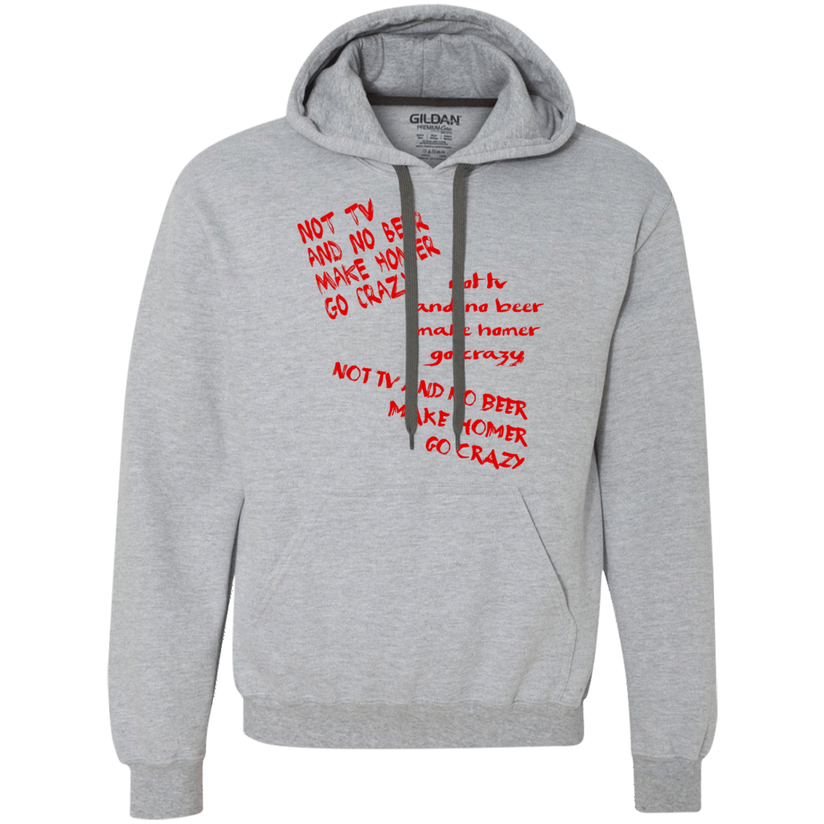 Sweatshirts Sport Grey / S HOMER CRAZY Premium Fleece Hoodie