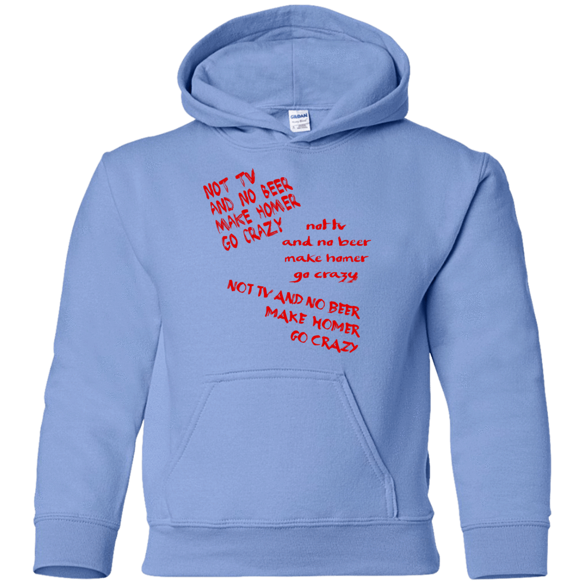 Sweatshirts Carolina Blue / YS HOMER CRAZY Youth Hoodie