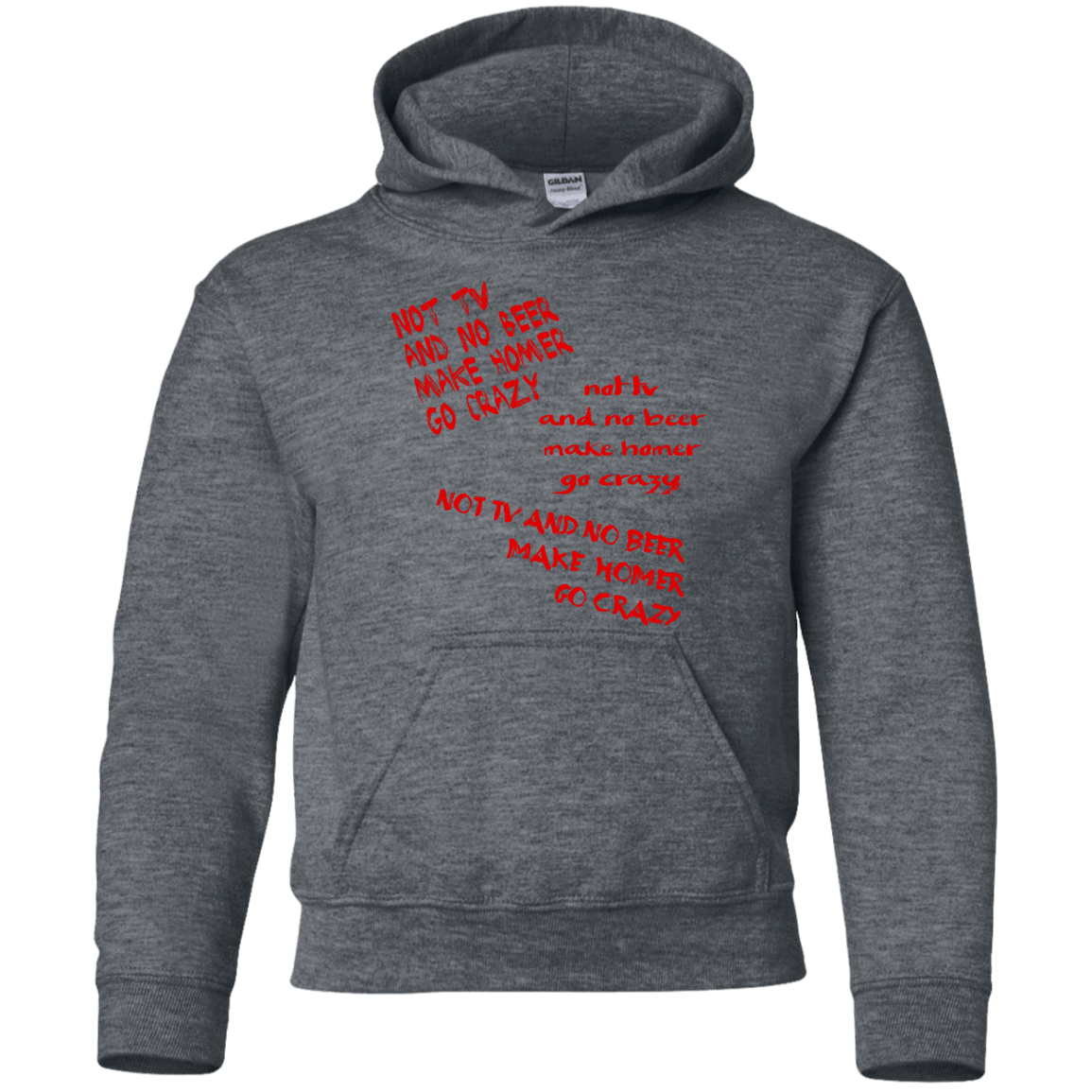 Sweatshirts Dark Heather / YS HOMER CRAZY Youth Hoodie