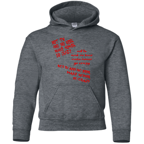Sweatshirts Dark Heather / YS HOMER CRAZY Youth Hoodie