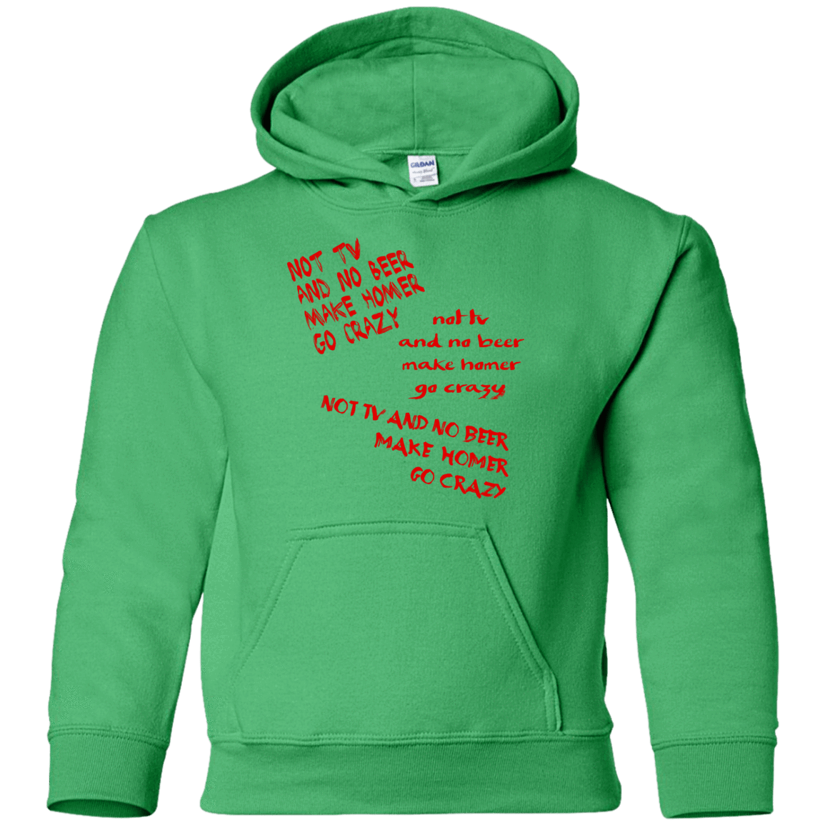Sweatshirts Irish Green / YS HOMER CRAZY Youth Hoodie