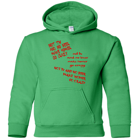 Sweatshirts Irish Green / YS HOMER CRAZY Youth Hoodie
