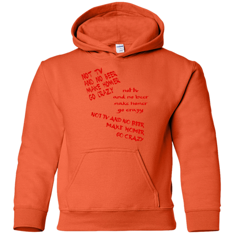 Sweatshirts Orange / YS HOMER CRAZY Youth Hoodie