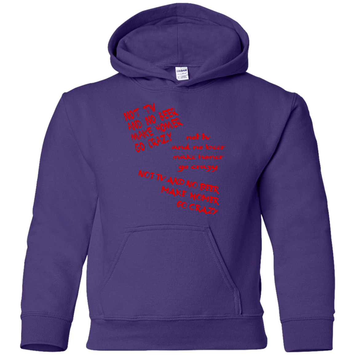 Sweatshirts Purple / YS HOMER CRAZY Youth Hoodie