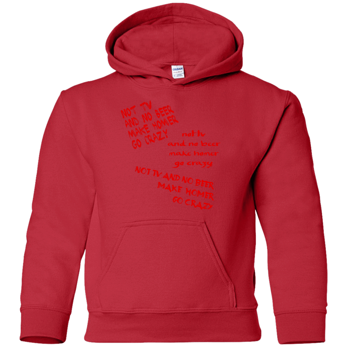 Sweatshirts Red / YS HOMER CRAZY Youth Hoodie