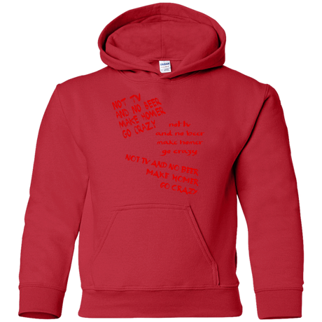 Sweatshirts Red / YS HOMER CRAZY Youth Hoodie