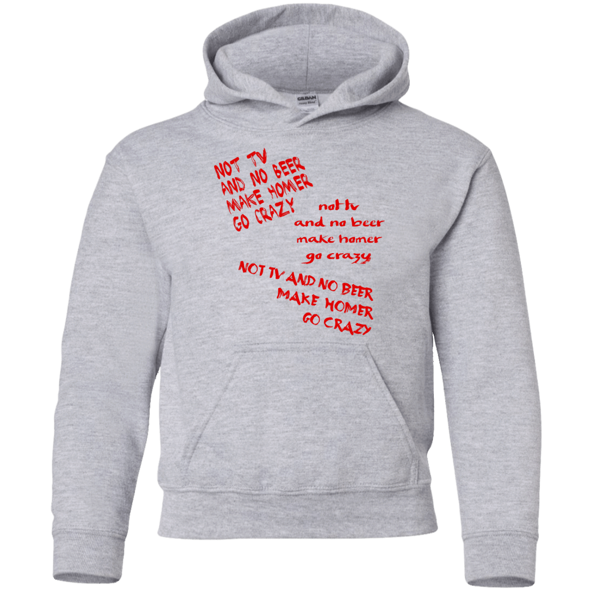 Sweatshirts Sport Grey / YS HOMER CRAZY Youth Hoodie