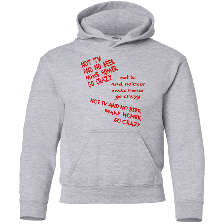 Sweatshirts Sport Grey / YS HOMER CRAZY Youth Hoodie