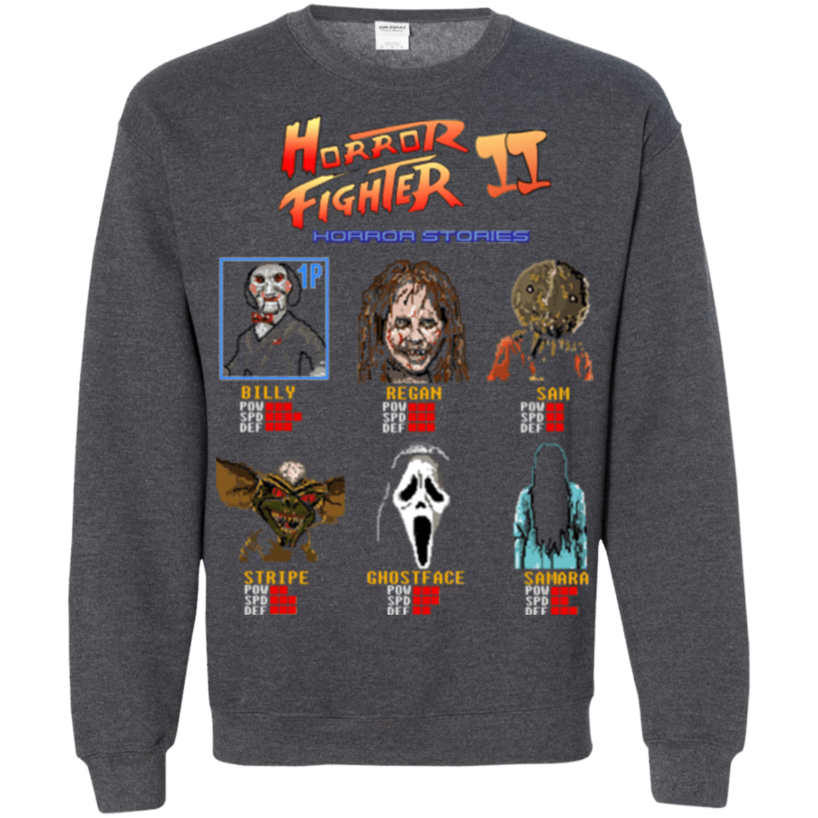 Sweatshirts Dark Heather / Small Horror Fighter 2 Crewneck Sweatshirt