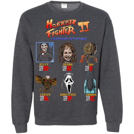 Sweatshirts Dark Heather / Small Horror Fighter 2 Crewneck Sweatshirt