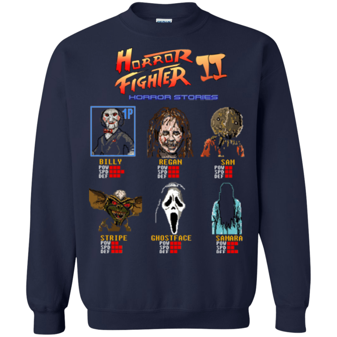 Sweatshirts Navy / Small Horror Fighter 2 Crewneck Sweatshirt