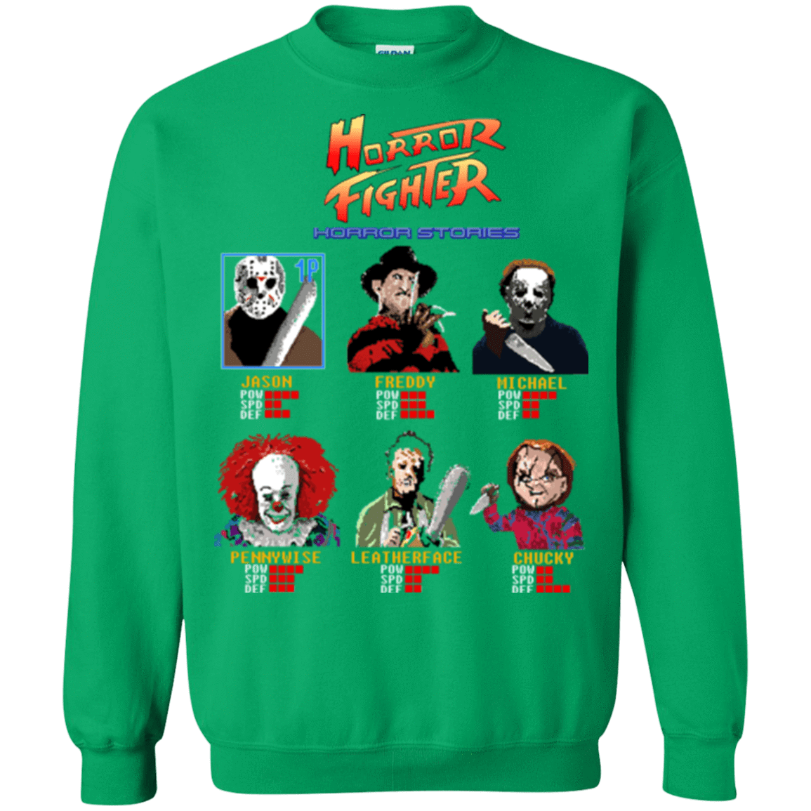 Sweatshirts Irish Green / Small Horror Fighter Crewneck Sweatshirt