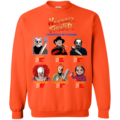 Sweatshirts Orange / Small Horror Fighter Crewneck Sweatshirt