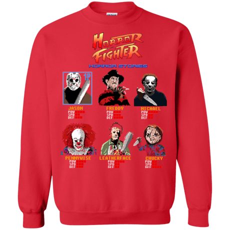 Sweatshirts Red / Small Horror Fighter Crewneck Sweatshirt