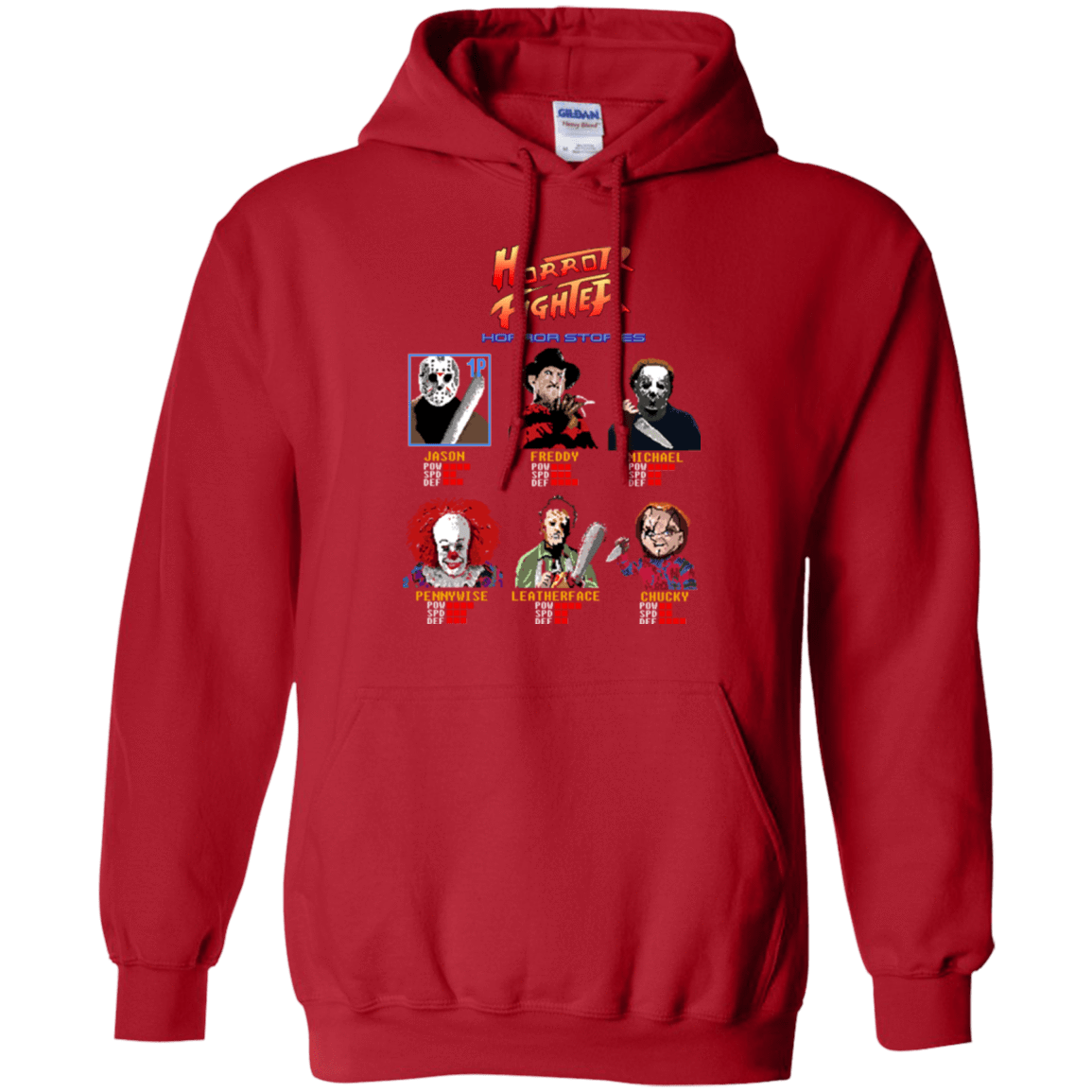 Sweatshirts Red / Small Horror Fighter Pullover Hoodie