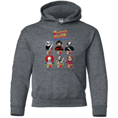 Sweatshirts Dark Heather / YS Horror Fighter Youth Hoodie