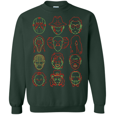 Sweatshirts Forest Green / Small HORROR HEADS Crewneck Sweatshirt