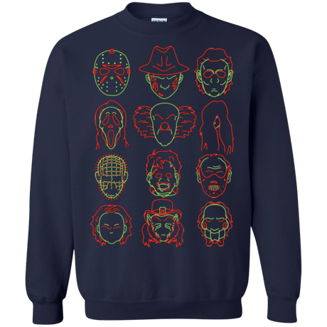 Sweatshirts Navy / Small HORROR HEADS Crewneck Sweatshirt