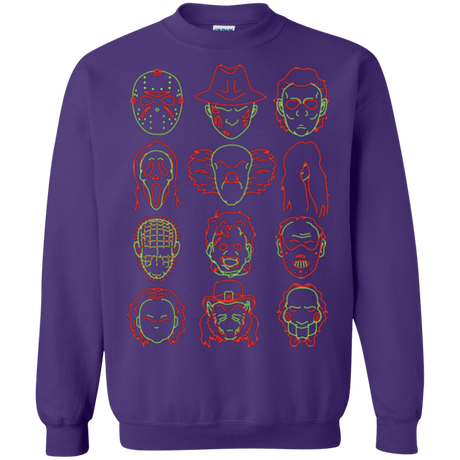Sweatshirts Purple / Small HORROR HEADS Crewneck Sweatshirt