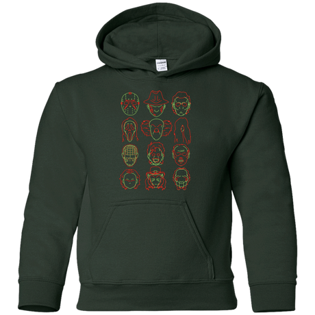 Sweatshirts Forest Green / YS HORROR HEADS Youth Hoodie