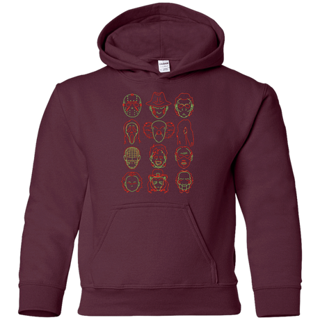 Sweatshirts Maroon / YS HORROR HEADS Youth Hoodie