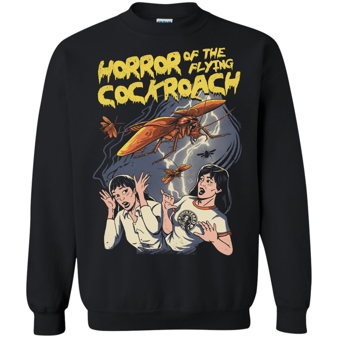 Sweatshirts Black / S Horror of the Flying Cockroach Crewneck Sweatshirt