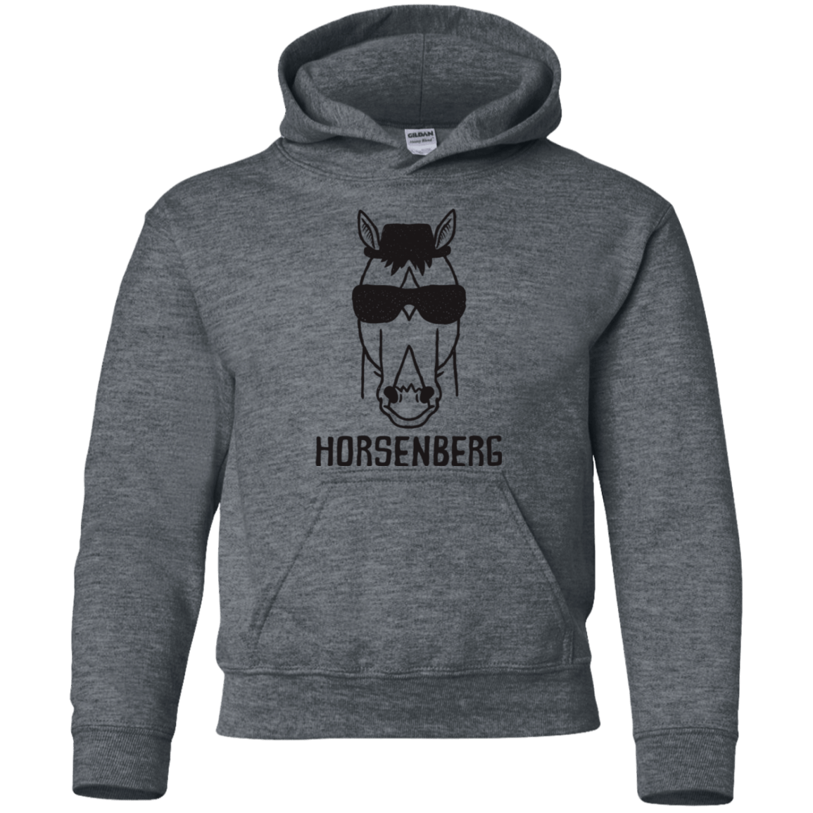 Sweatshirts Dark Heather / YS Horsenberg Youth Hoodie