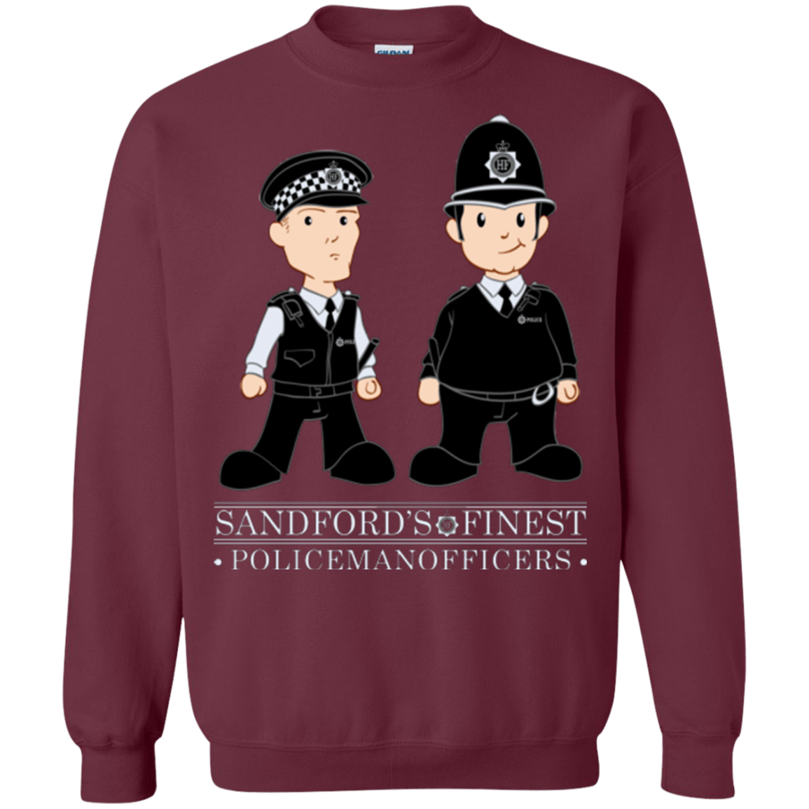 Sweatshirts Maroon / Small Hot Fuzz Crewneck Sweatshirt