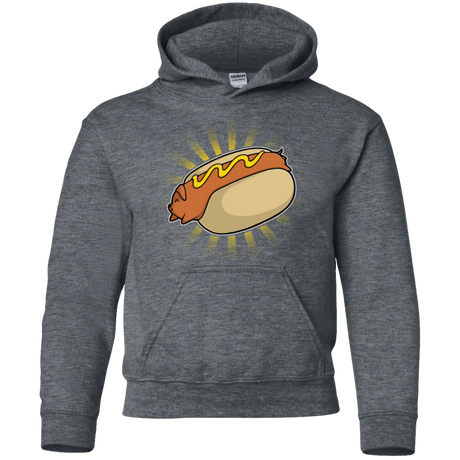 Sweatshirts Dark Heather / YS Hotdog Youth Hoodie