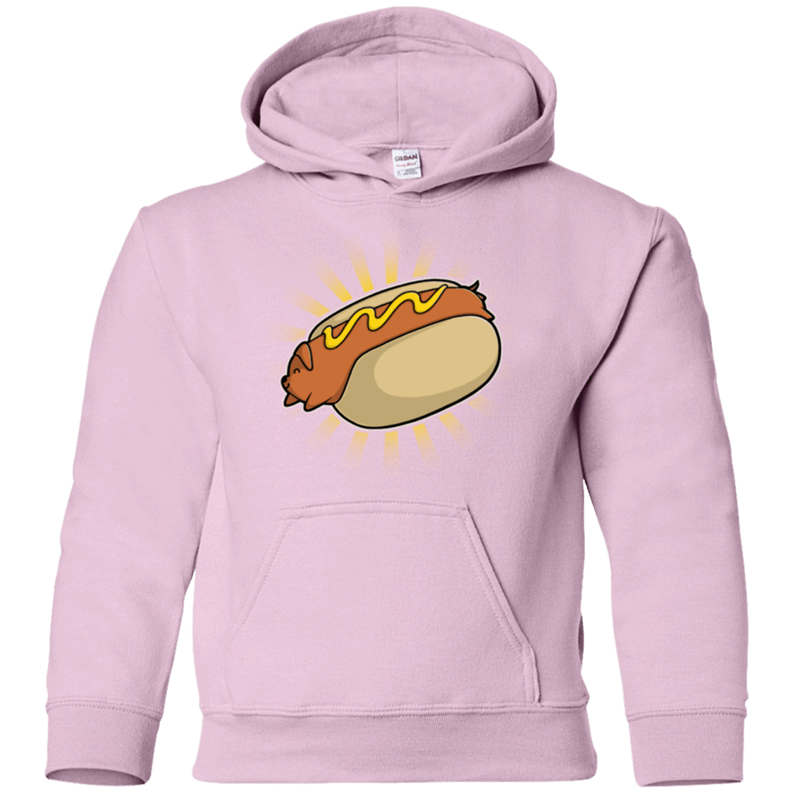 Sweatshirts Light Pink / YS Hotdog Youth Hoodie