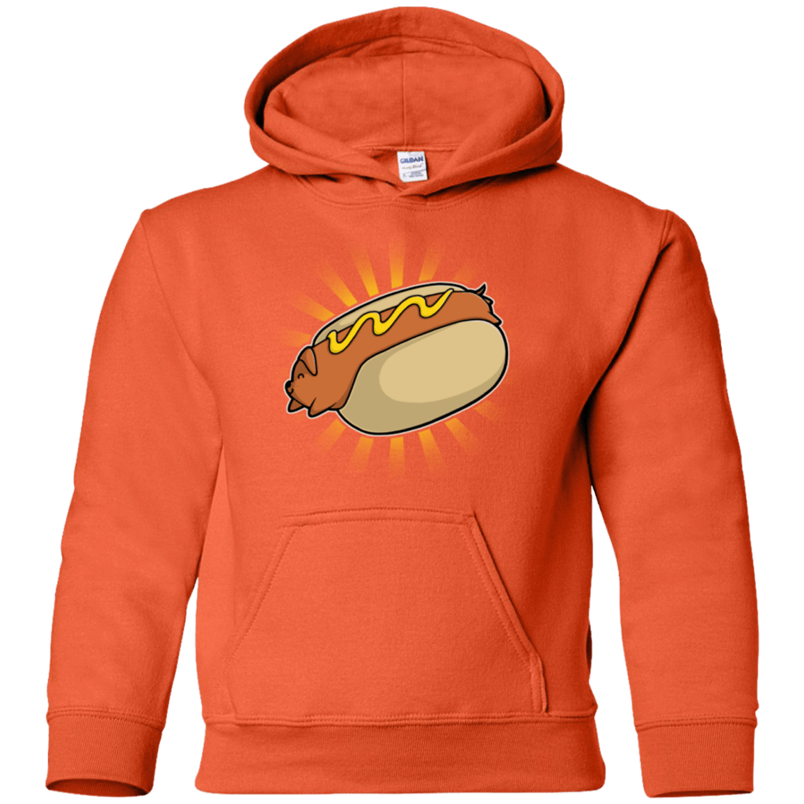 Sweatshirts Orange / YS Hotdog Youth Hoodie
