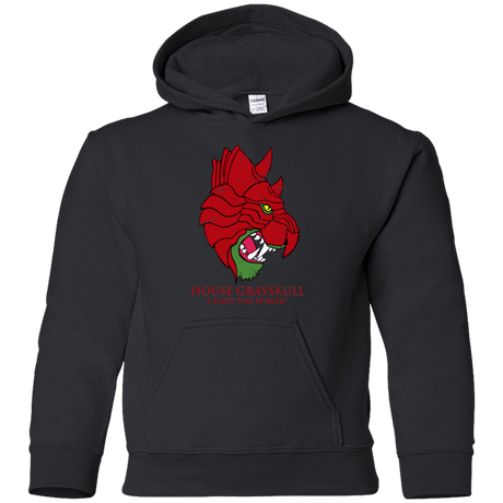 Sweatshirts Black / YS House GraySkull Youth Hoodie