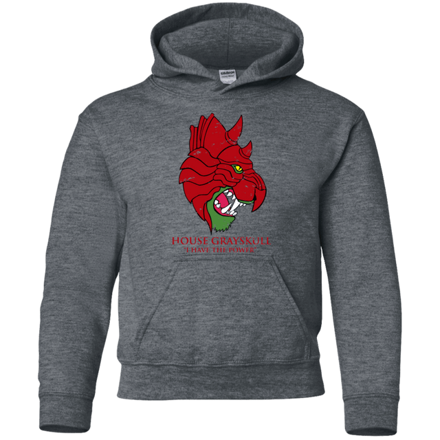 Sweatshirts Dark Heather / YS House GraySkull Youth Hoodie