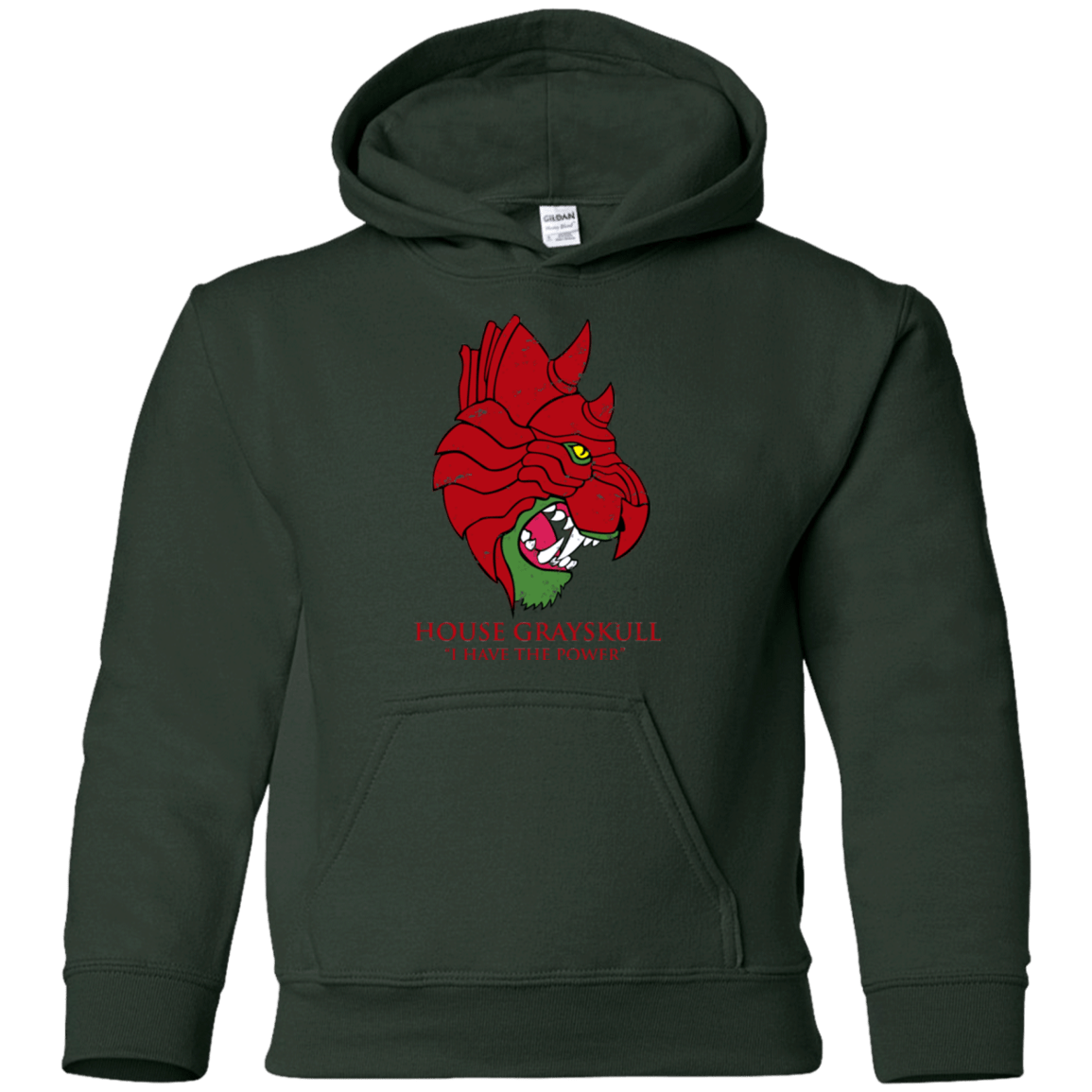Sweatshirts Forest Green / YS House GraySkull Youth Hoodie