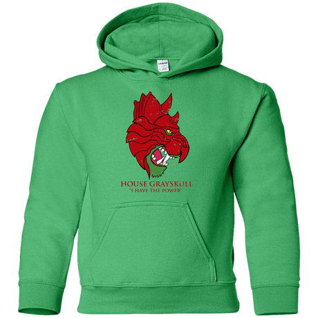 Sweatshirts Irish Green / YS House GraySkull Youth Hoodie