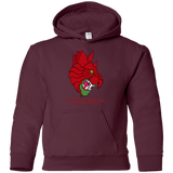 Sweatshirts Maroon / YS House GraySkull Youth Hoodie
