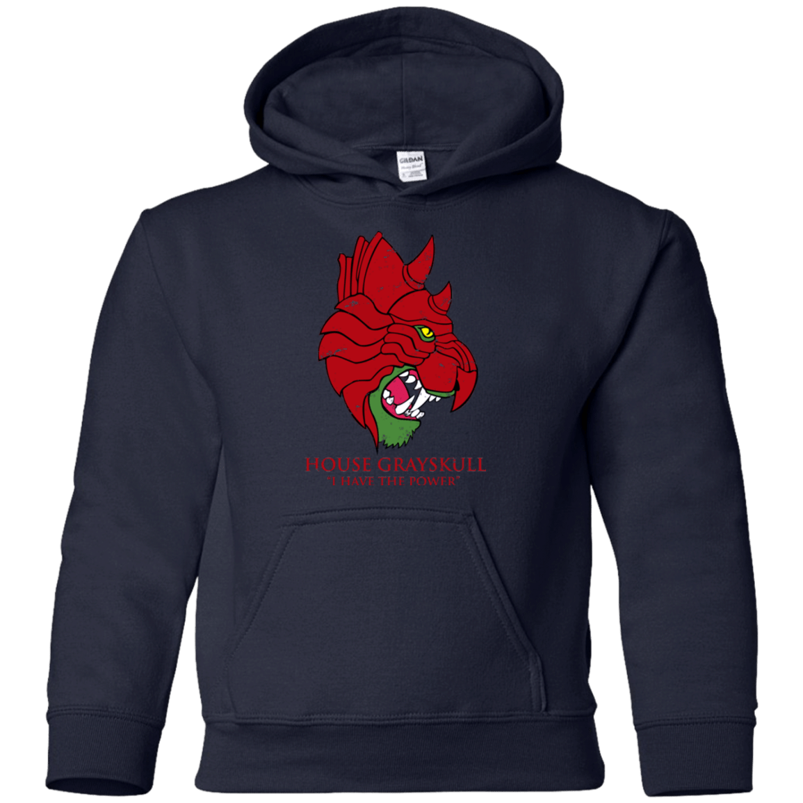 Sweatshirts Navy / YS House GraySkull Youth Hoodie
